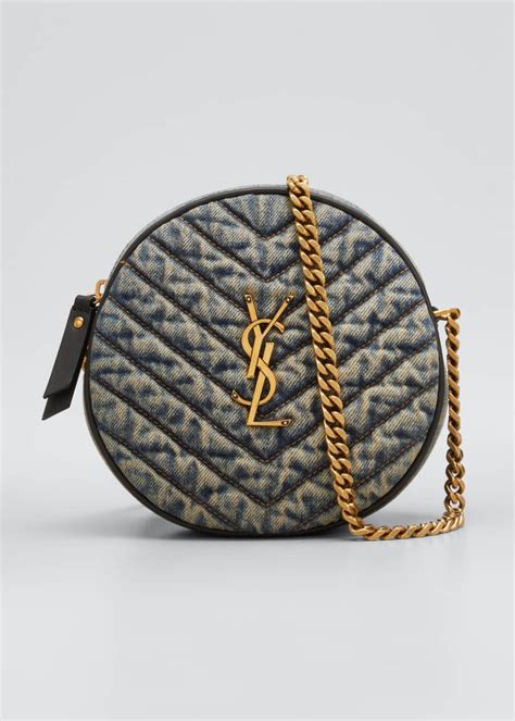 ysl denim circle bag